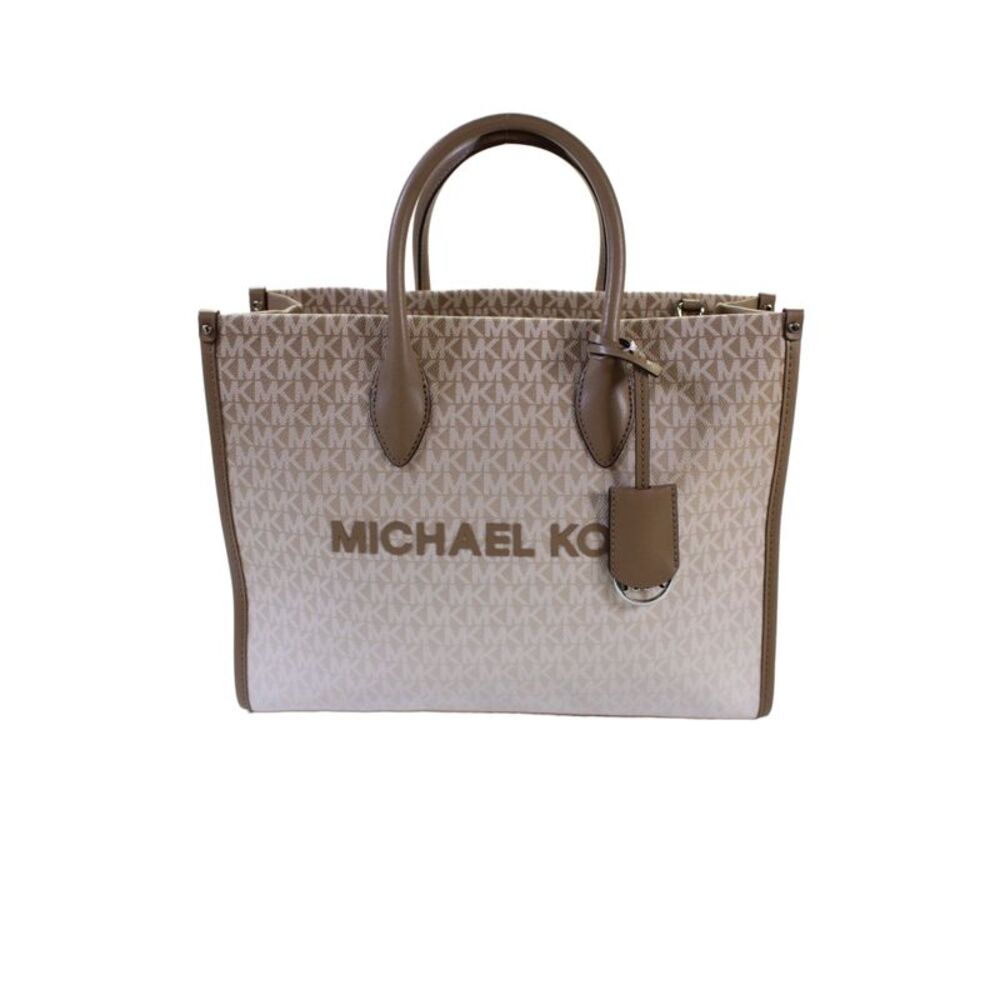 Michael Michael Kors Womens Monogram Ombre Medium Tote Handbag Brown